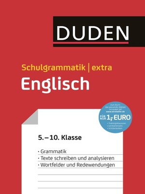 cover image of Duden Schulgrammatik extra--Englisch
